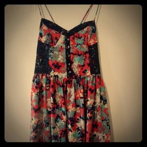 Strapped floral print spring dress